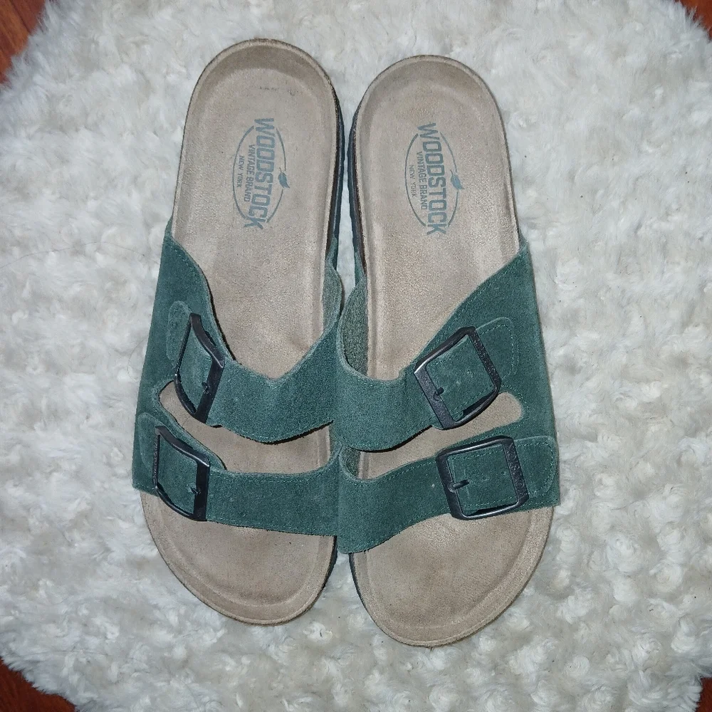 💎 Woodstock Bert Men’s Suede Two Strap Footbed Sandals